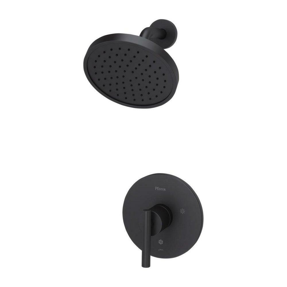 One Handle Single Function Shower Faucet In Matte Black (Trim Only) Bathroom Faucets Matte Black