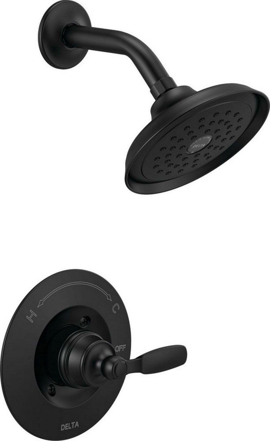 One Handle Single Function Shower Faucet In Matte Black (Trim Only) Bathroom Faucets Matte Black