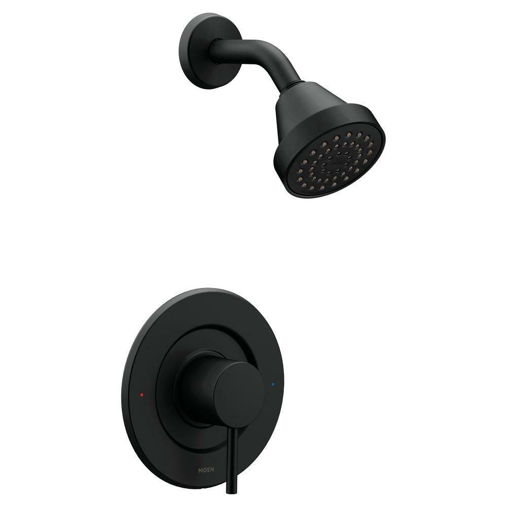 One Handle Single Function Shower Faucet In Matte Black (Trim Only) Bathroom Faucets Matte Black