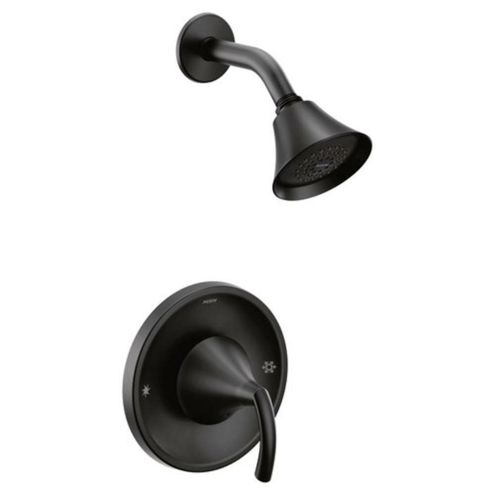 One Handle Single Function Shower Faucet In Matte Black (Trim Only) Bathroom Faucets Matte Black