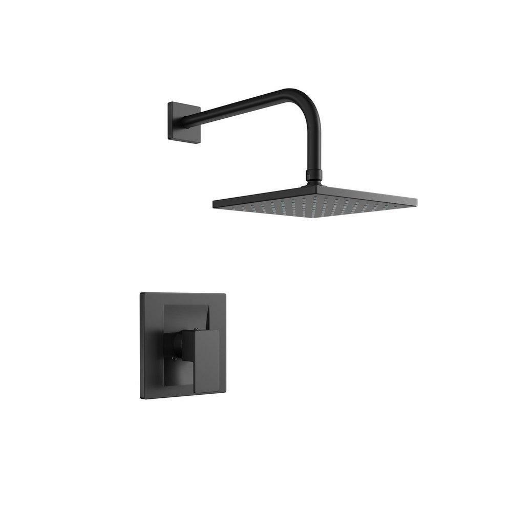 One Handle Single Function Shower Faucet In Matte Black (Trim Only) Bathroom Faucets Matte Black