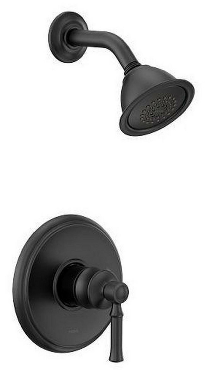 One Handle Single Function Shower Faucet In Matte Black (Trim Only) Bathroom Faucets Matte Black