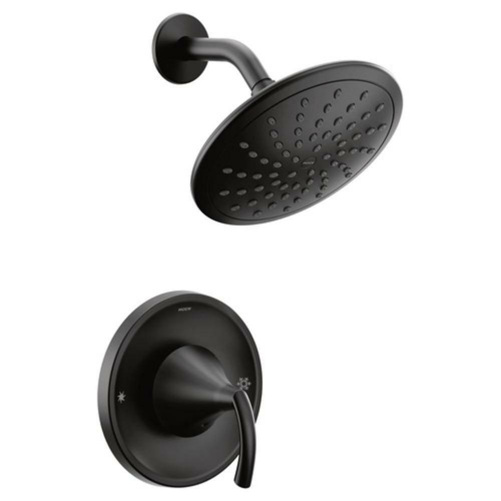 One Handle Single Function Shower Faucet In Matte Black (Trim Only) Bathroom Faucets Matte Black