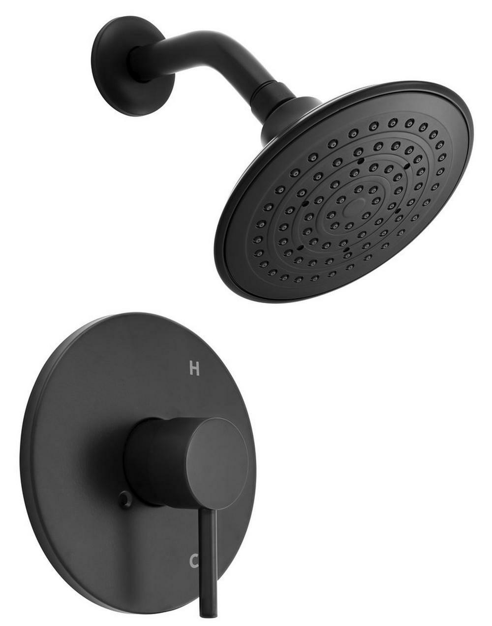 One Handle Single Function Shower Faucet In Matte Black Bathroom Faucets Matte Black