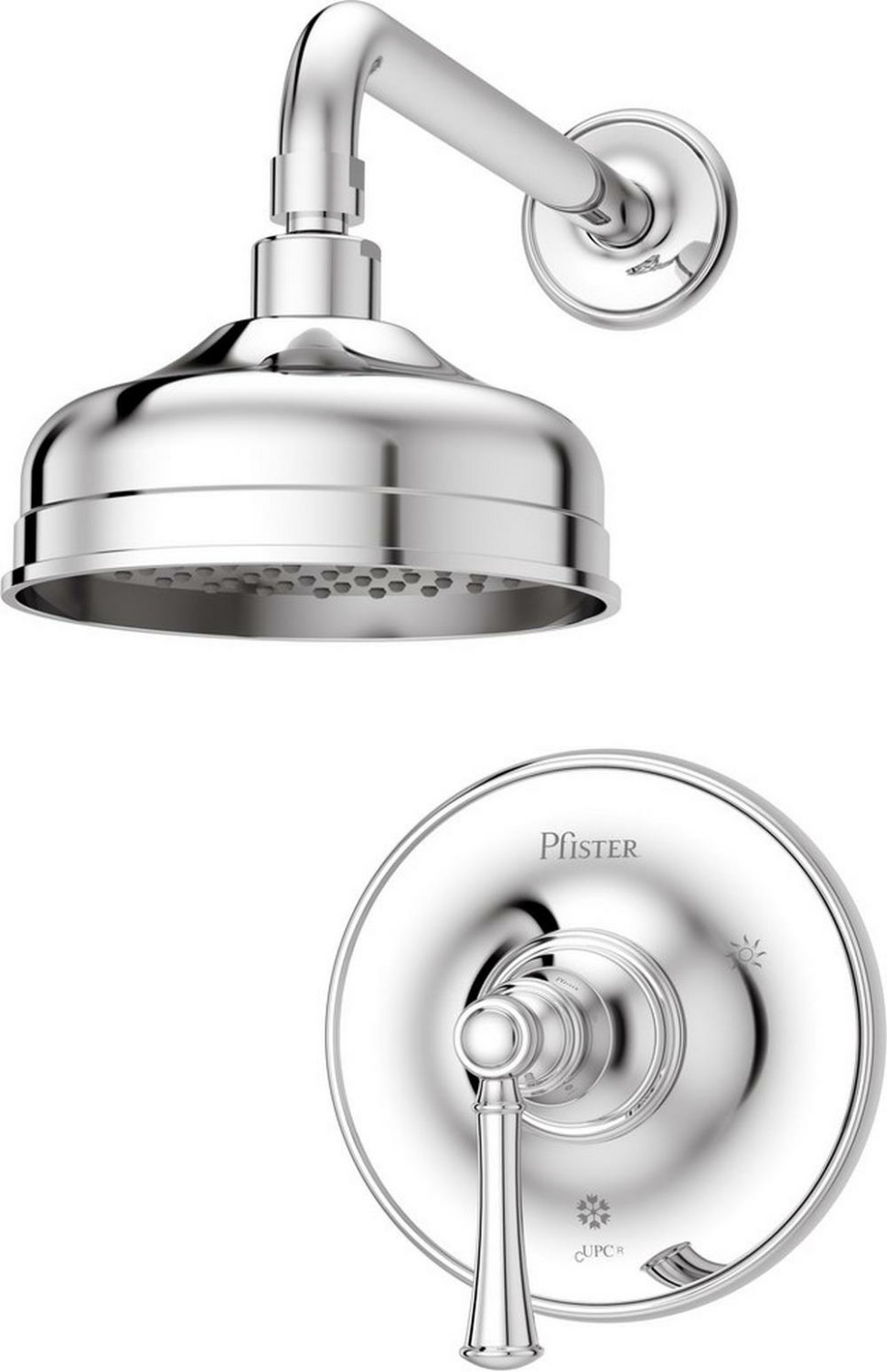 One Handle Single Function Shower Faucet In Polished Chrome (Trim Only) Bathroom Faucets Polished Chrome