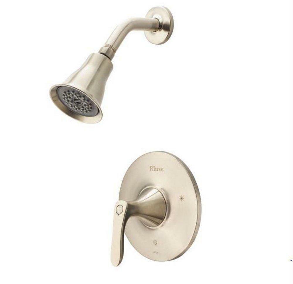 One Handle Single Function Shower Faucet In Pvd Brushed Nickel (Trim Only) Bathroom Faucets Pvd Brushed Nickel