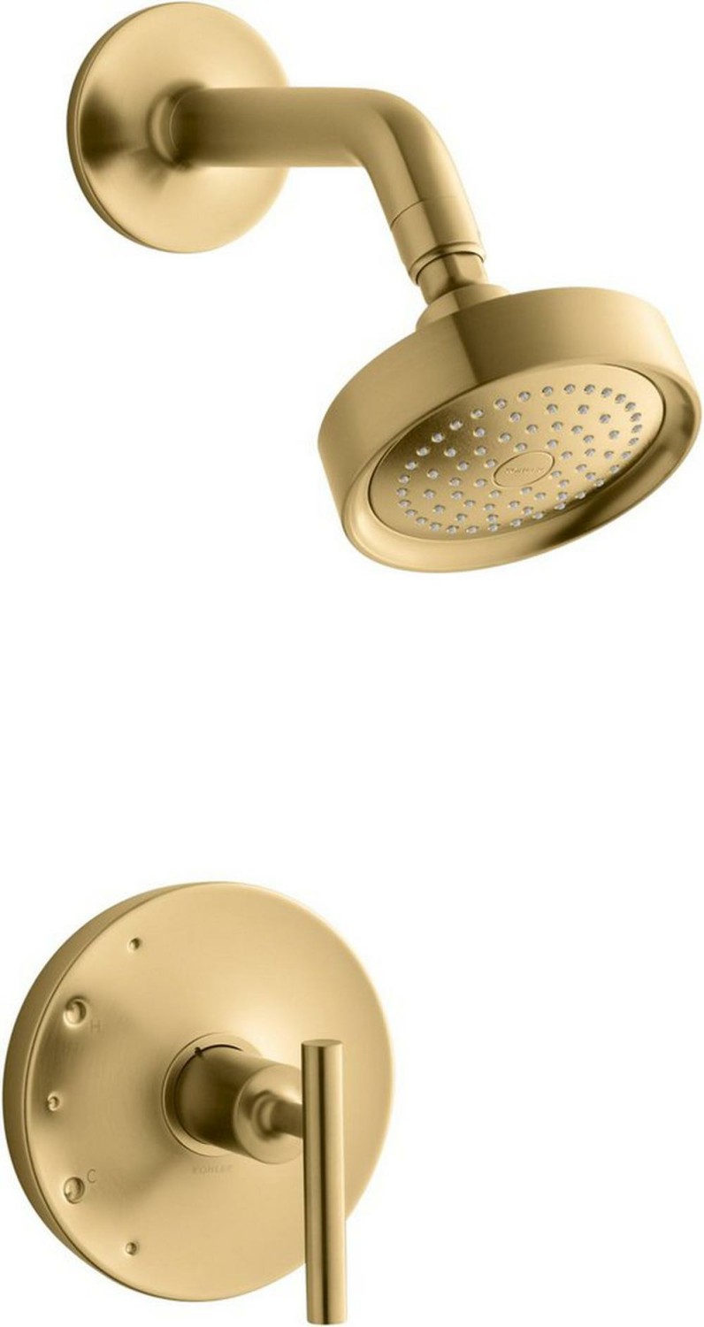 One Handle Single Function Shower Faucet In Vibrant® Brushed Moderne Brass (Trim Only) Bathroom Faucets Vibrant Brushed Moderne Brass