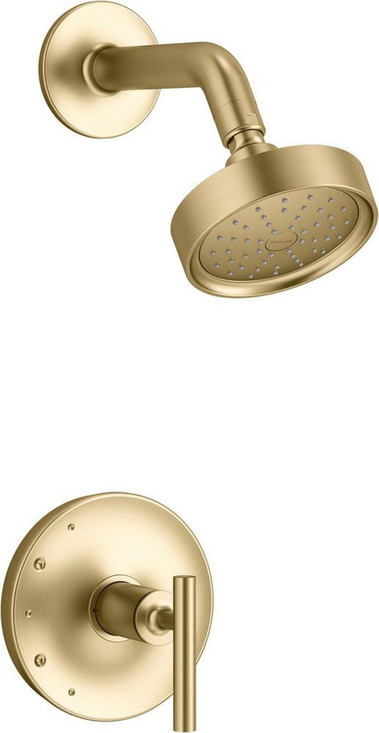 One Handle Single Function Shower Faucet In Vibrant® Brushed Moderne Brass (Trim Only) Bathroom Faucets Vibrant Brushed Moderne Brass