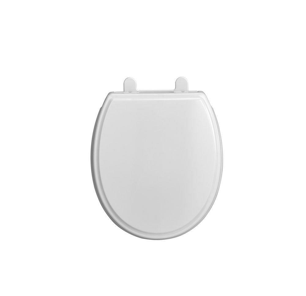 Round Closed Front With Cover Toilet Seat In White Toilet Seat & Bidet Seats White