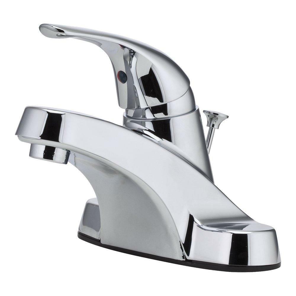 Single Handle Centerset Bathroom Sink Faucet In Polished Chrome Bathroom Faucets Polished Chrome