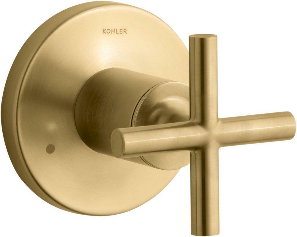 Single Handle Diverter Valve Trim In Vibrant® Brushed Moderne Brass Bathroom Faucets Vibrant Brushed Moderne Brass