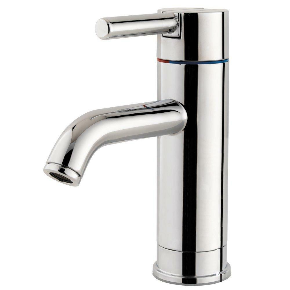 Single Handle Monblock Bathroom Sink Faucet In Polished Chrome Bathroom Faucets Polished Chrome