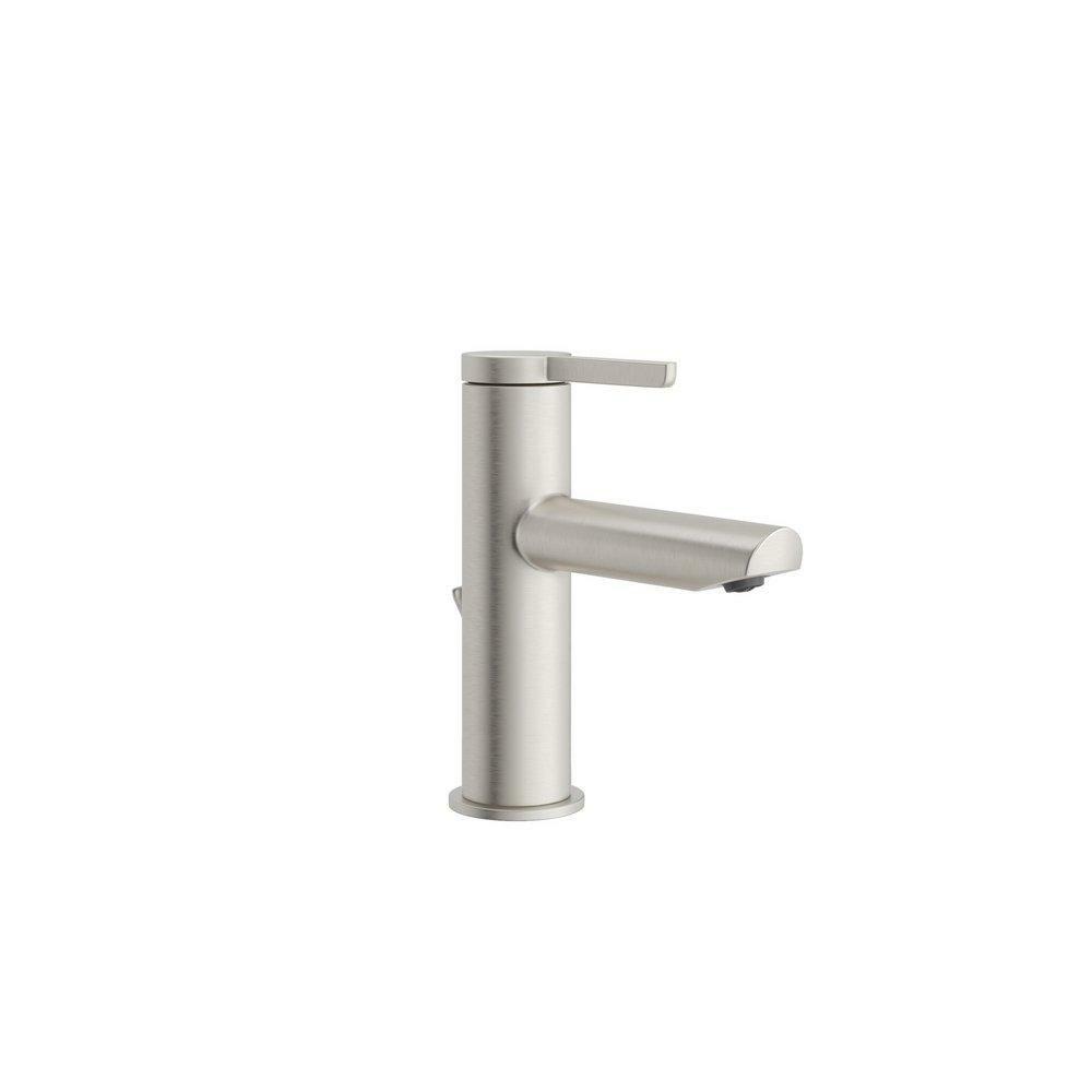 Single Handle Monoblock Bathroom Sink Faucet In Brushed Nickel Bathroom Faucets Brushed Nickel