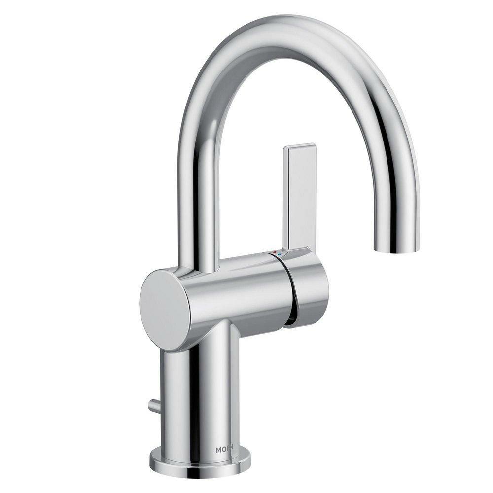 Single Handle Monoblock Bathroom Sink Faucet In Polished Chrome Bathroom Faucets Polished Chrome