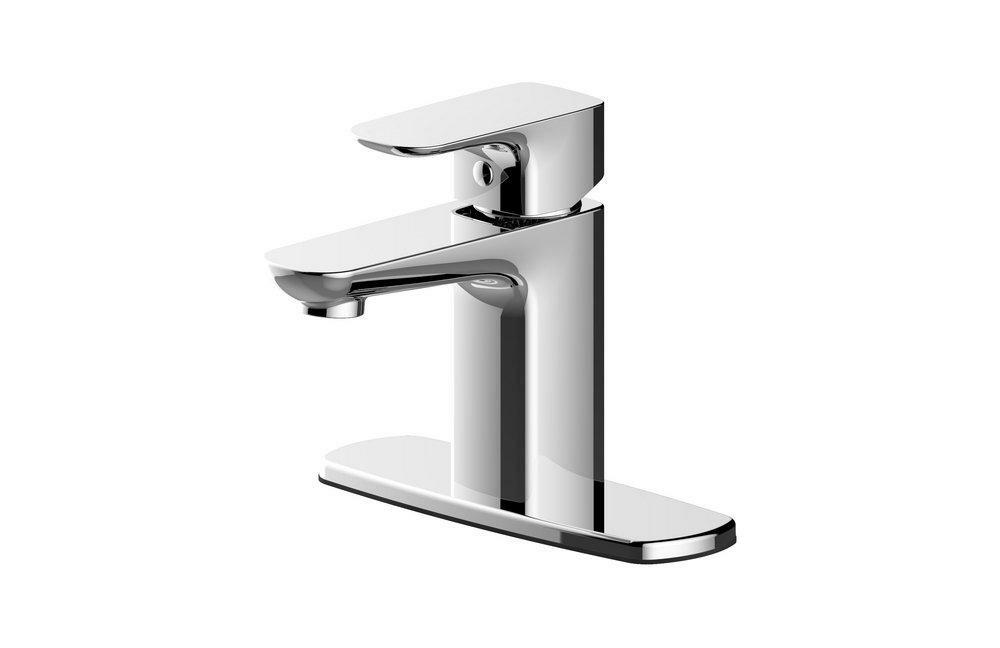 Single Handle Monoblock Bathroom Sink Faucet In Polished Chrome Bathroom Faucets Polished Chrome