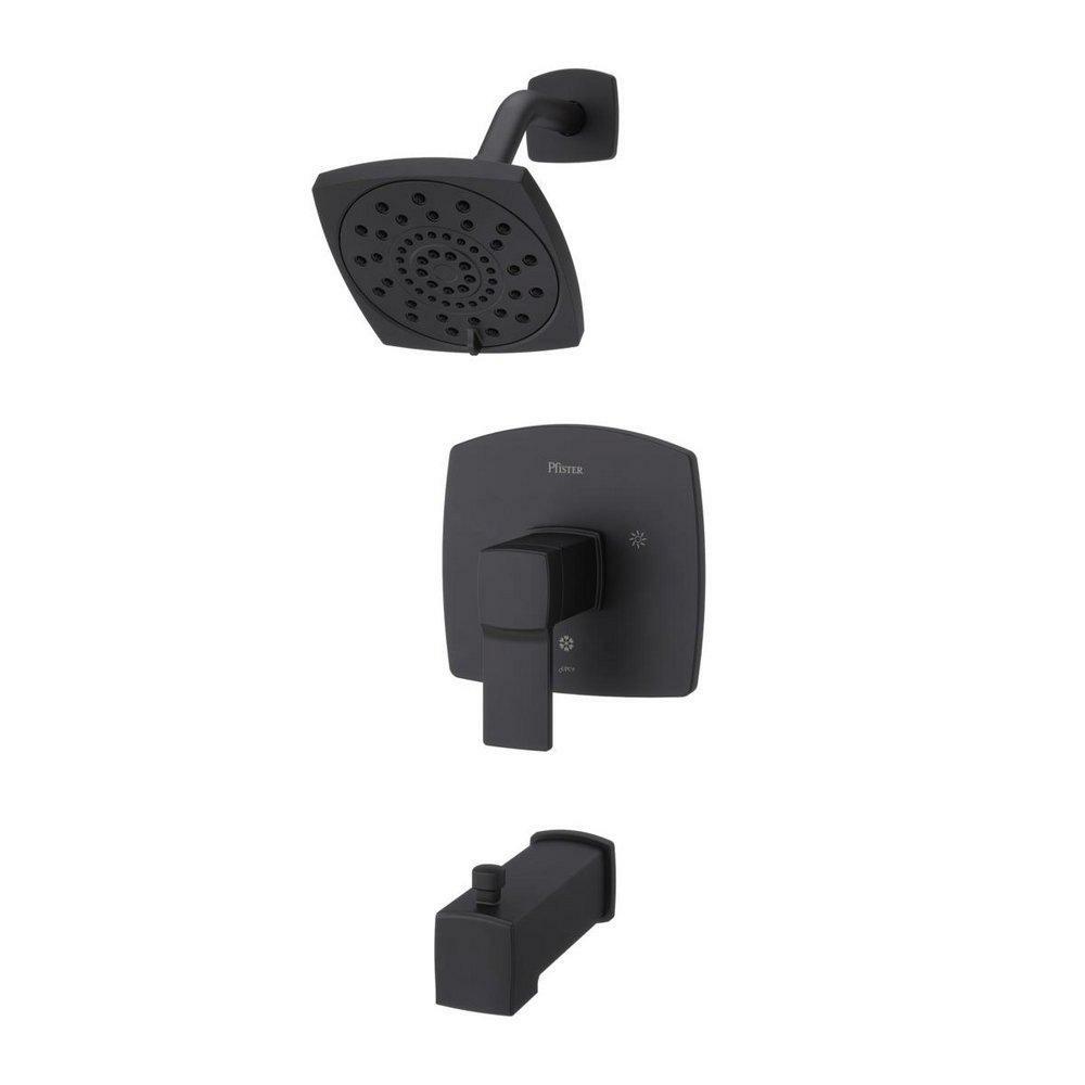 Single Handle Multi Function Bathtub & Shower Faucet In Matte Black (Trim Only) Bathroom Faucets Matte Black