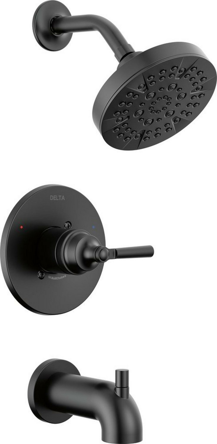 Single Handle Multi Function Bathtub & Shower Faucet In Matte Black (Trim Only) Bathroom Faucets Matte Black