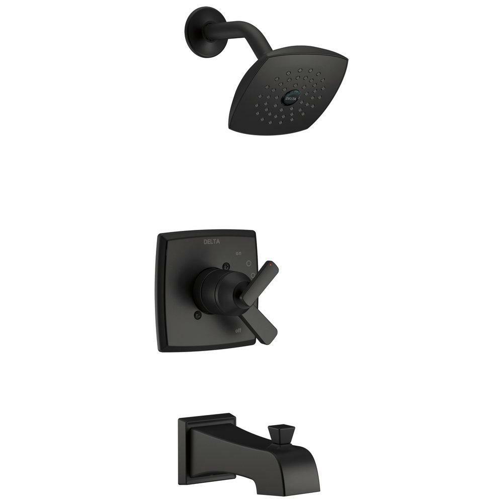 Single Handle Multi Function Bathtub & Shower Faucet In Matte Black (Trim Only) Bathroom Faucets Matte Black