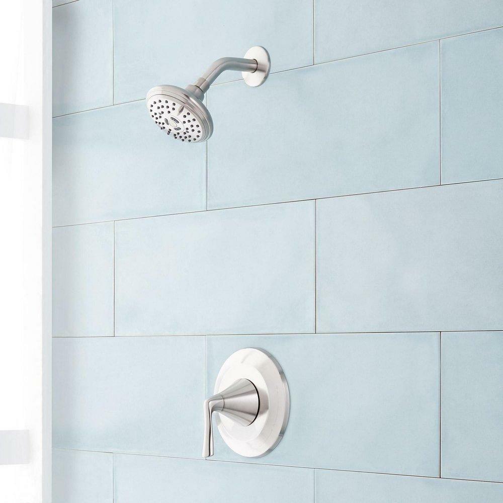 Single Handle Multi Function Shower Faucet In Brushed Nickel (Trim Only) Bathroom Faucets Brushed Nickel