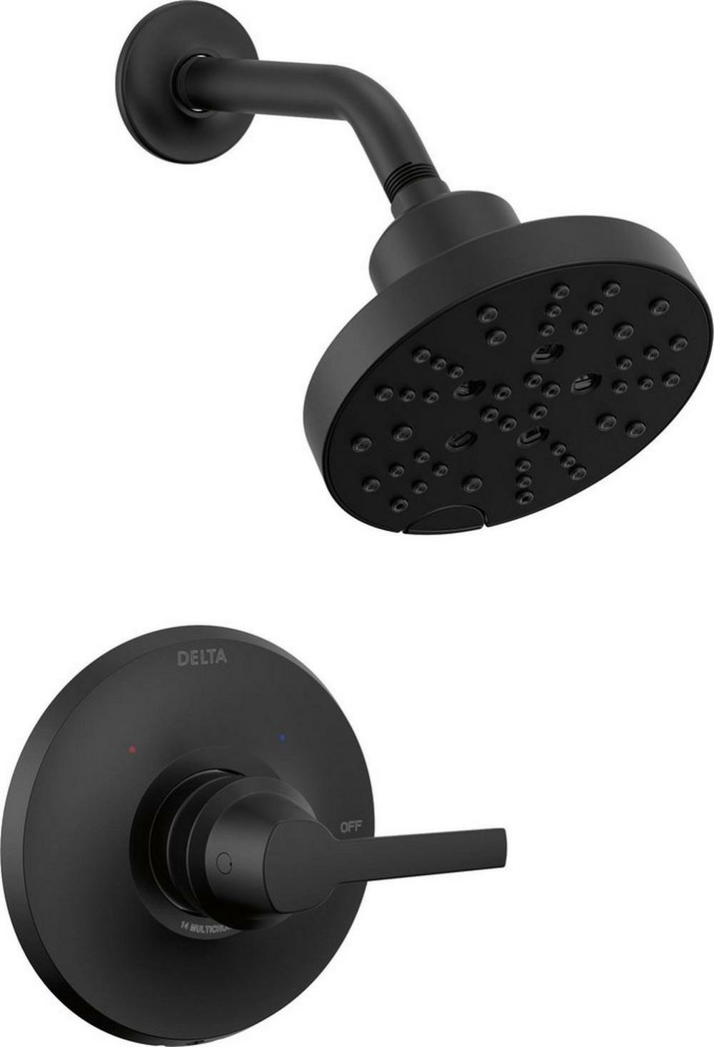 Single Handle Multi Function Shower Faucet In Matte Black (Trim Only) Bathroom Faucets Matte Black