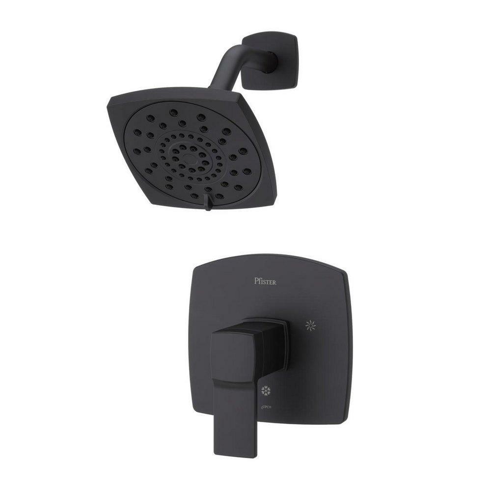 Single Handle Multi Function Shower Faucet In Matte Black (Trim Only) Bathroom Faucets Matte Black