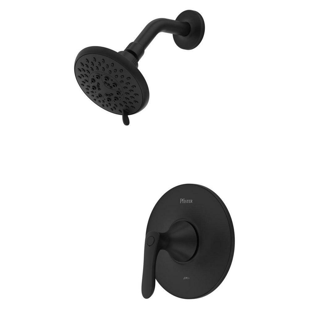 Single Handle Multi Function Shower Faucet In Matte Black (Trim Only) Bathroom Faucets Matte Black