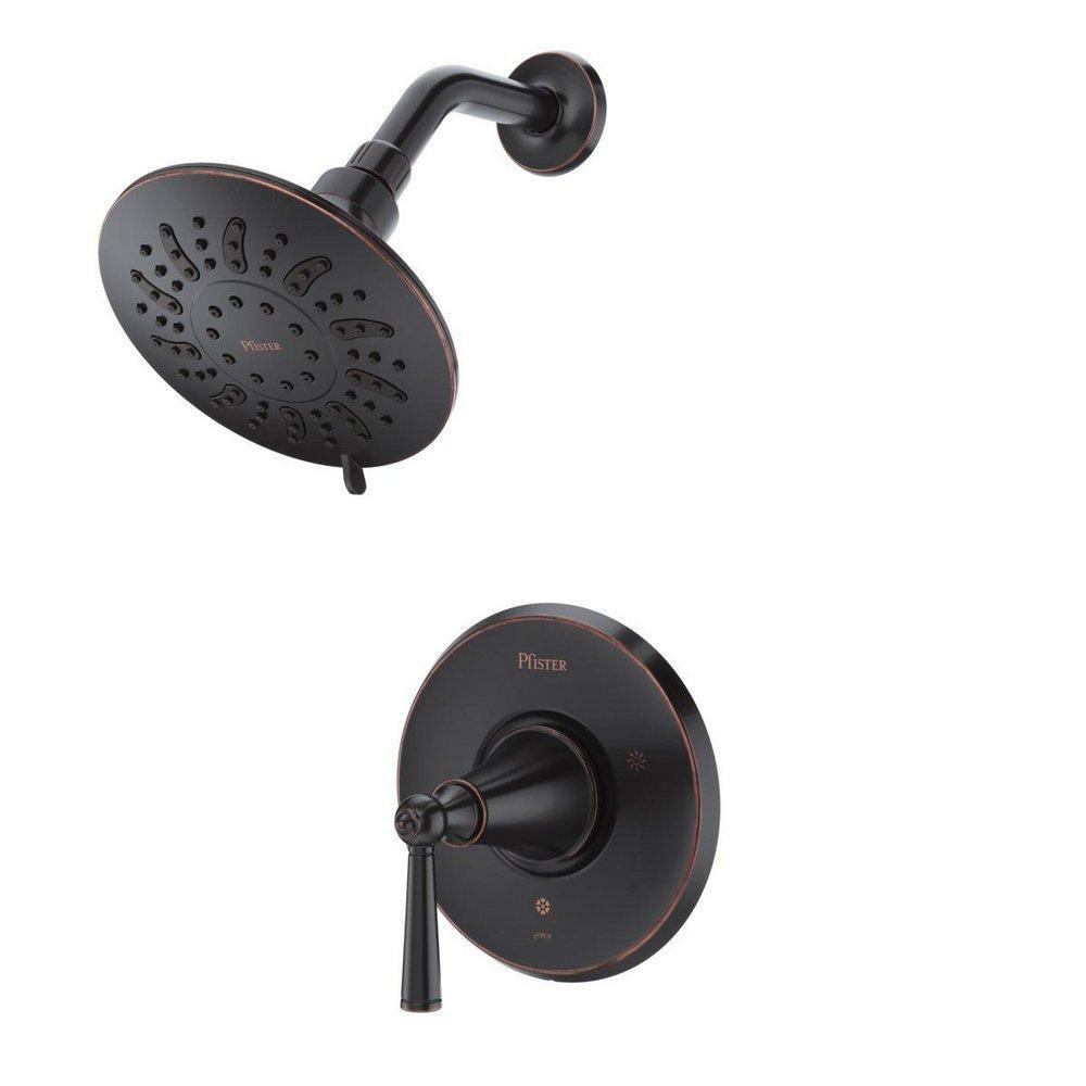 Single Handle Multi Function Shower Faucet In Tuscan Bronze (Trim Only) Bathroom Faucets Tuscan Bronze