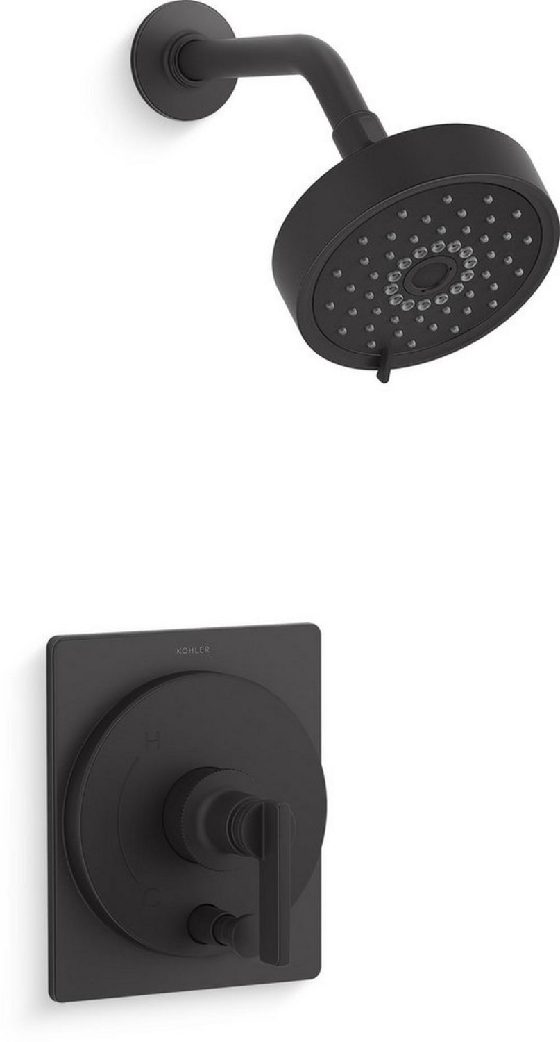 Single Handle Multi Shower Faucet In Matte Black Bathroom Faucets