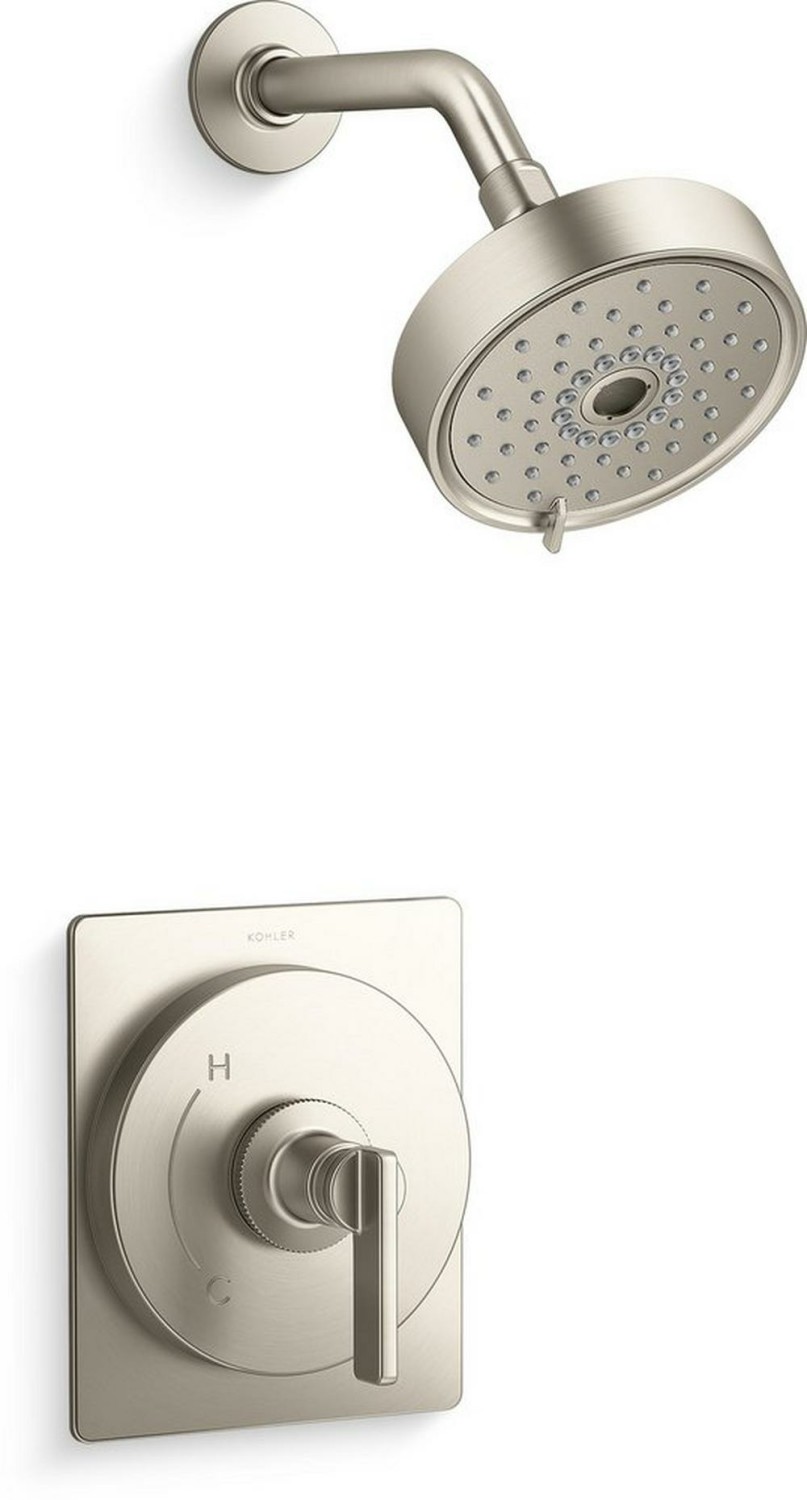 Single Handle Multi Shower Faucet In Vibrant Brushed Nickel Bathroom Faucets