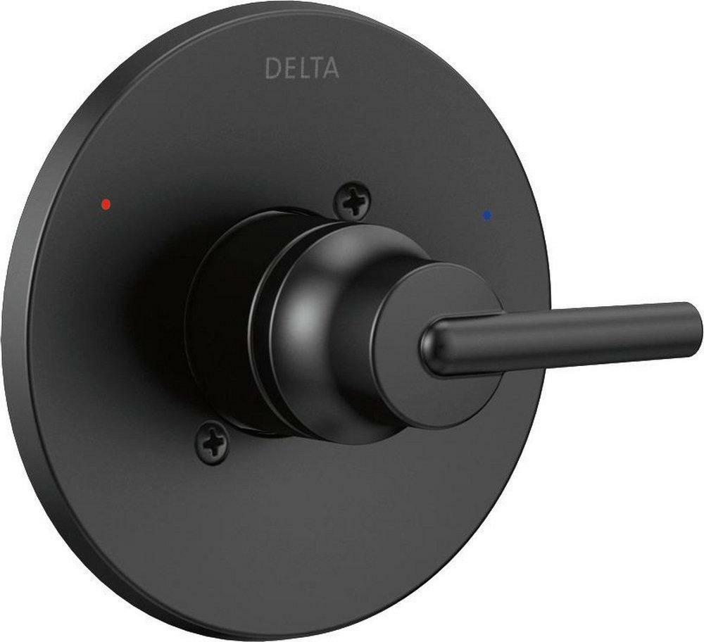 Single Handle Pressure Balancing Valve Trim In Matte Black Bathroom Faucets Matte Black