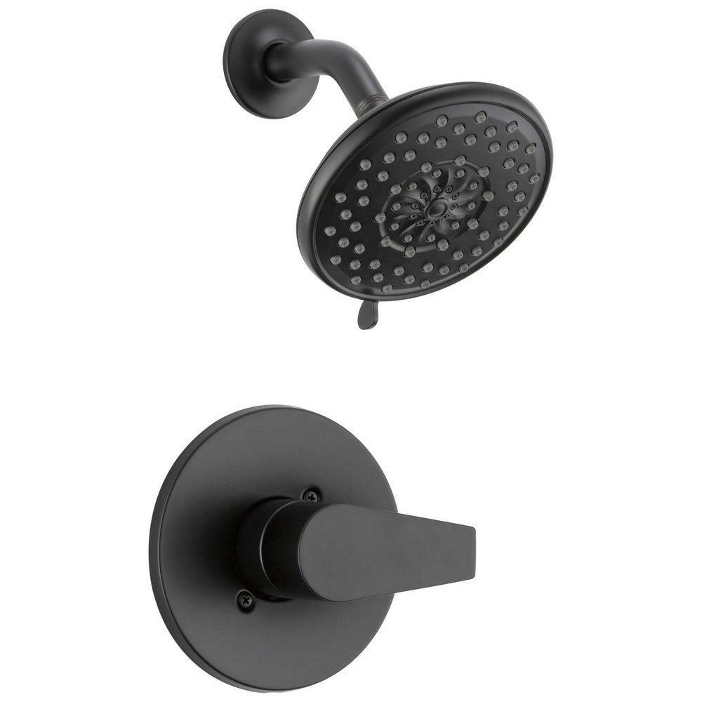 Single Handle Shower Faucet In Matte Black (Trim Only) Bathroom Faucets Matte Black