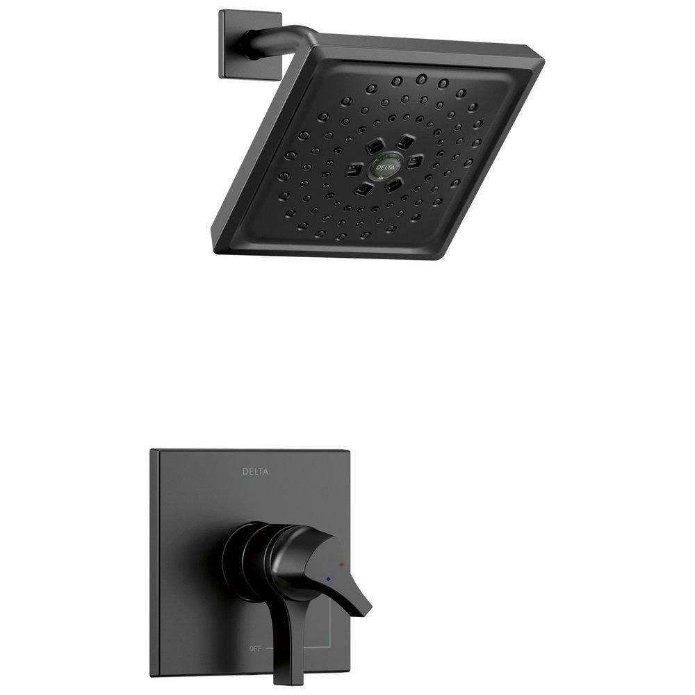 Single Handle Shower Faucet In Matte Black (Trim Only) Bathroom Faucets Matte Black