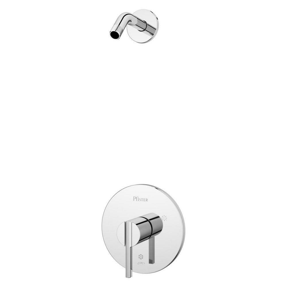 Single Handle Shower Faucet In Polished Chrome (Trim Only) Bathroom Faucets Polished Chrome