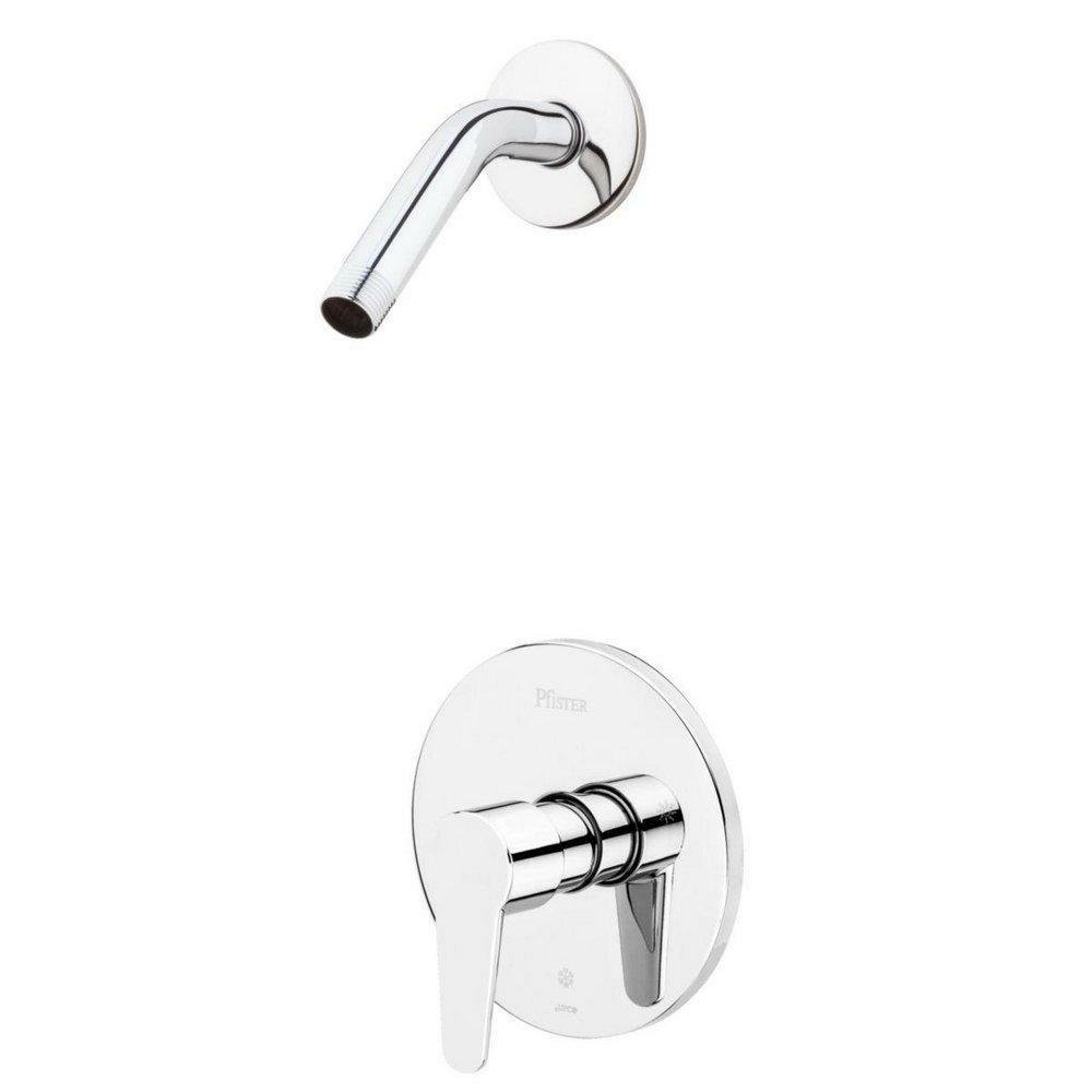 Single Handle Shower Faucet In Polished Chrome (Trim Only) Bathroom Faucets Polished Chrome