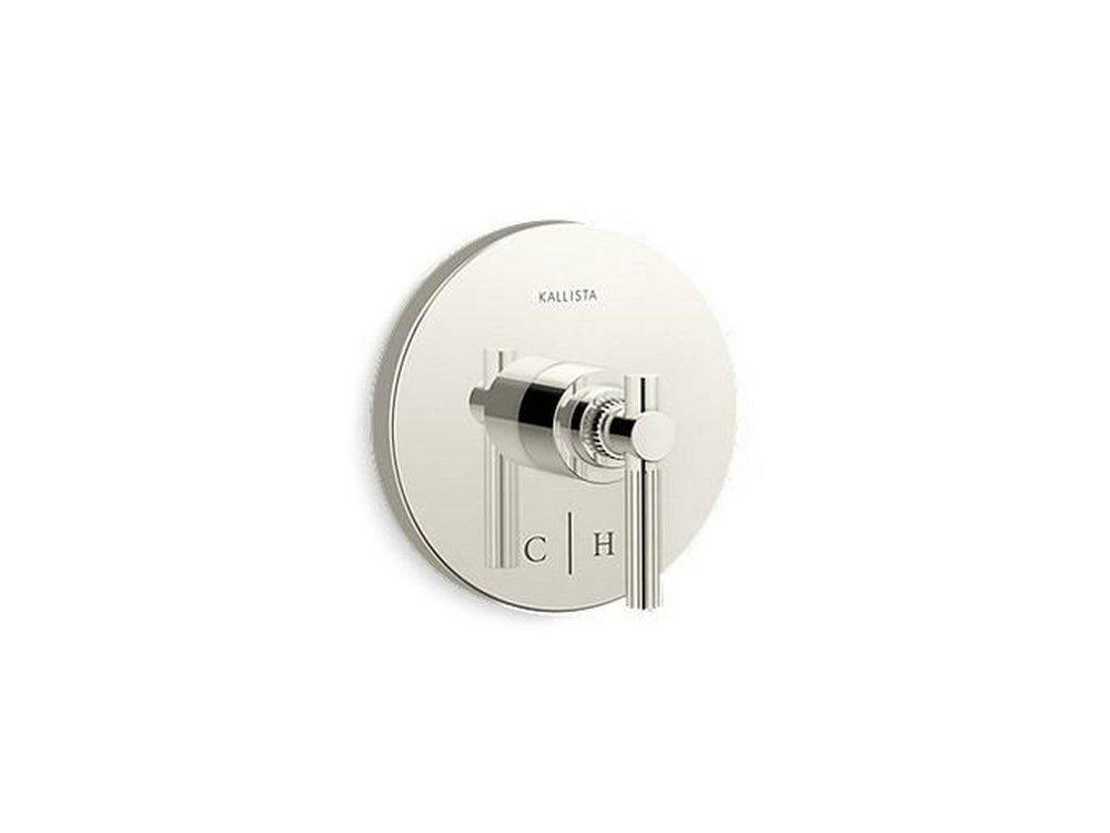 Single Handle Thermostatic Valve Trim In Polished Nickel Bathroom Faucets Polished Nickel