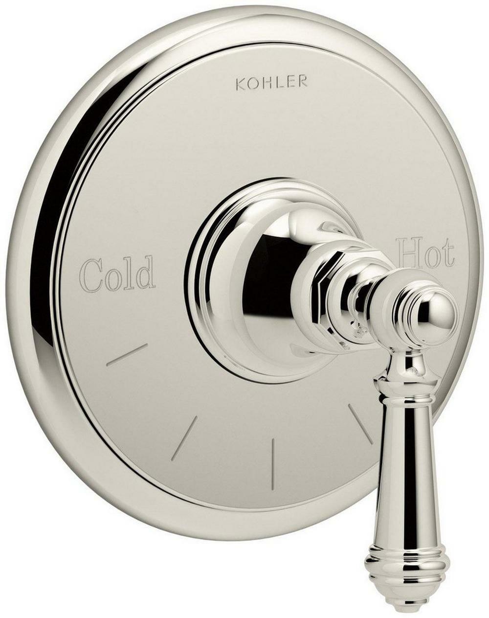 Single Handle Thermostatic Valve Trim In Vibrant® Polished Nickel Bathroom Faucets Vibrant Polished Nickel