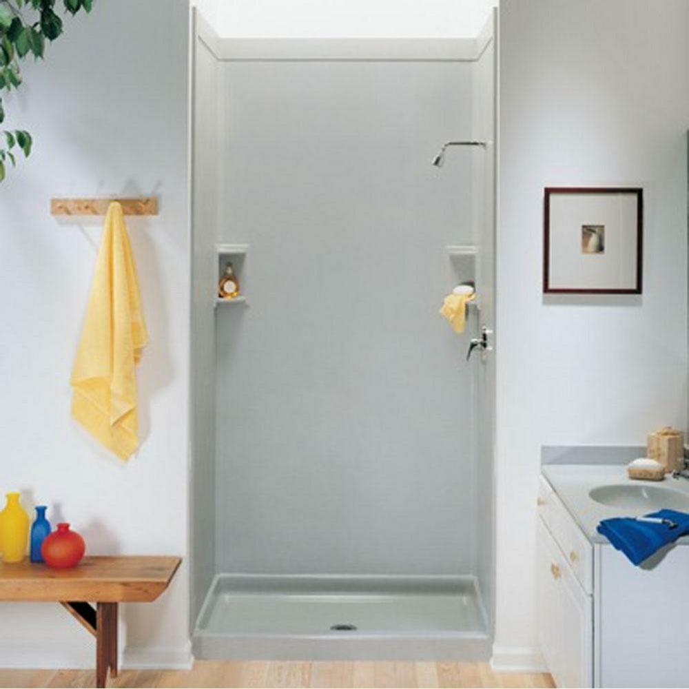 Single Shower Wall Panel In White Bathtubs & Showers White