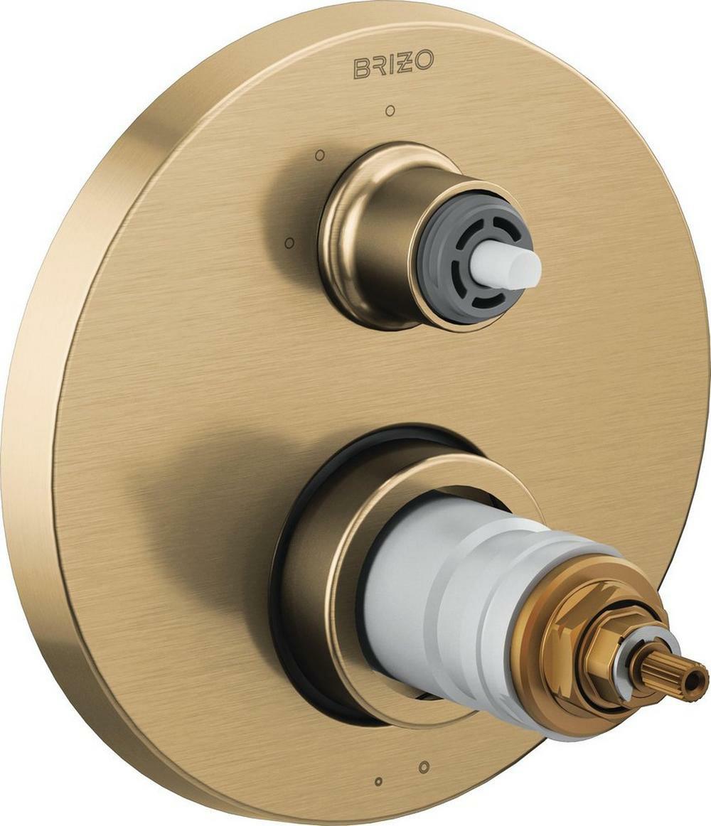 Thermostatic Valve Trim In Luxe Gold (Handles Sold Separately) Bathroom Faucets Luxe Gold