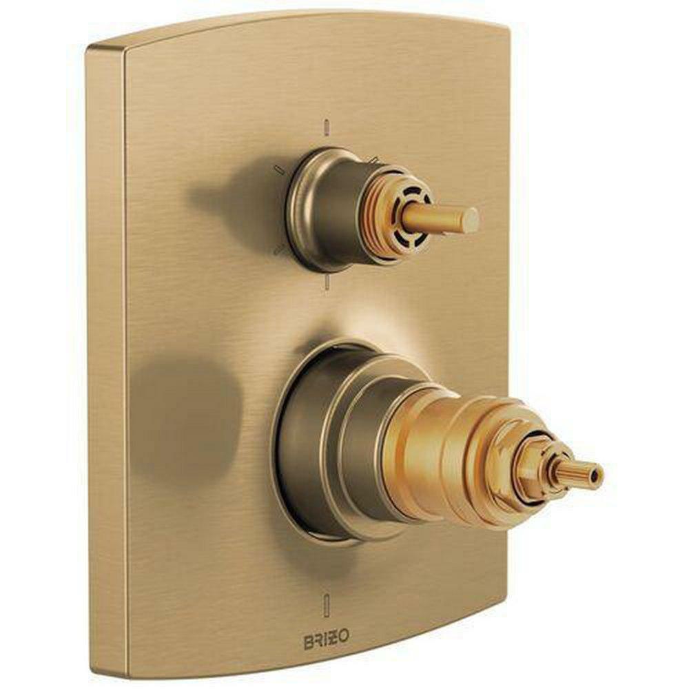 Thermostatic Valve Trim In Luxe Gold (Handles Sold Separately) Bathroom Faucets Luxe Gold