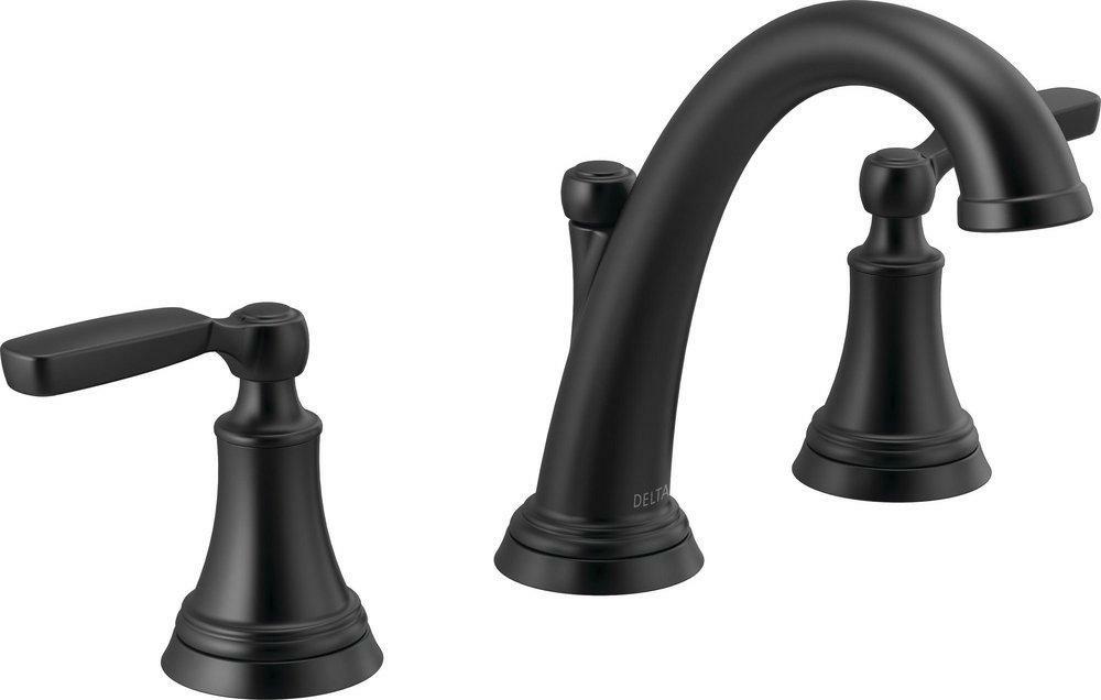 Two Handle Centerset Bathroom Sink Faucet In Matte Black Bathroom Faucets Matte Black