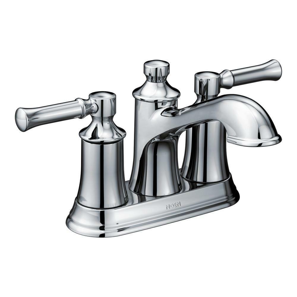 Two Handle Centerset Bathroom Sink Faucet In Polished Chrome Bathroom Faucets Polished Chrome