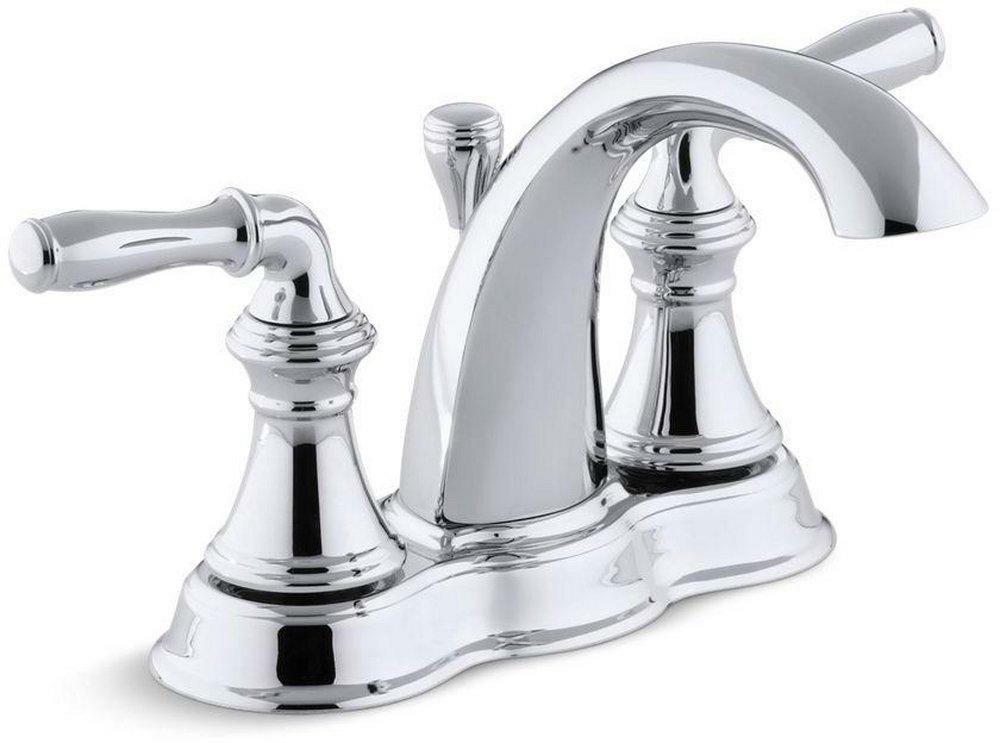 Two Handle Centerset Bathroom Sink Faucet In Polished Chrome Bathroom Faucets Polished Chrome