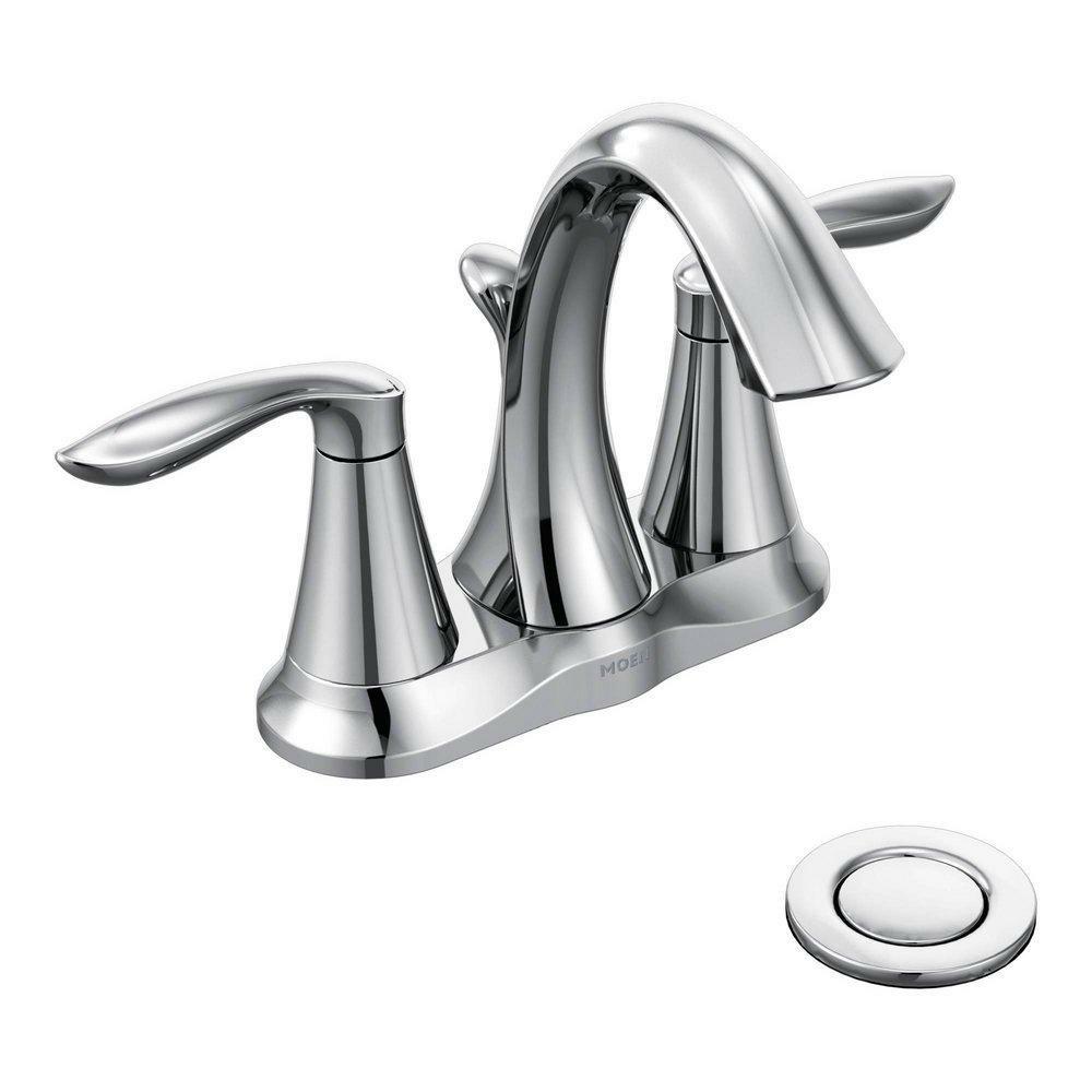 Two Handle Centerset Bathroom Sink Faucet In Polished Chrome Bathroom Faucets Polished Chrome