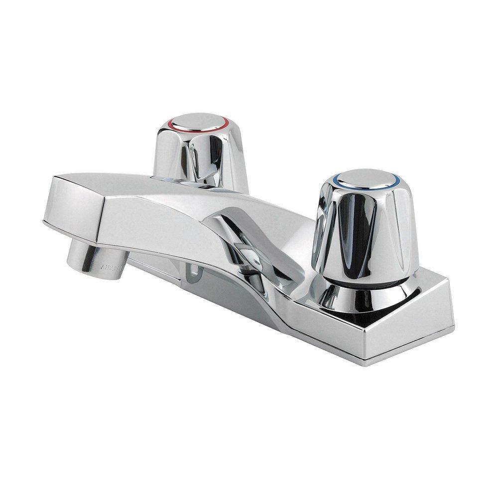 Two Handle Centerset Bathroom Sink Faucet In Polished Chrome Bathroom Faucets Polished Chrome