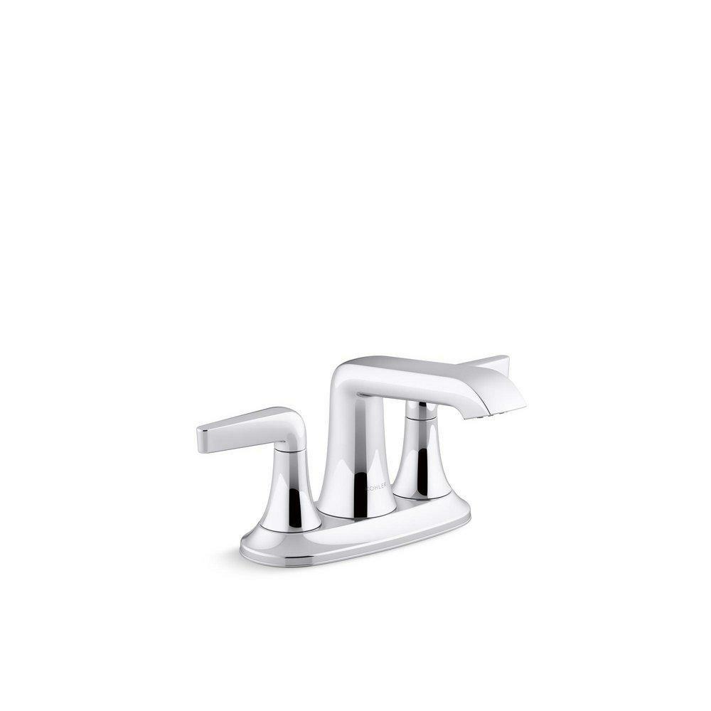 Two Handle Centerset Bathroom Sink Faucet In Polished Chrome Bathroom Faucets Polished Chrome