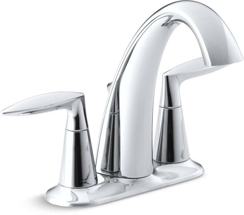 Two Handle Centerset Bathroom Sink Faucet In Polished Chrome Bathroom Faucets Polished Chrome