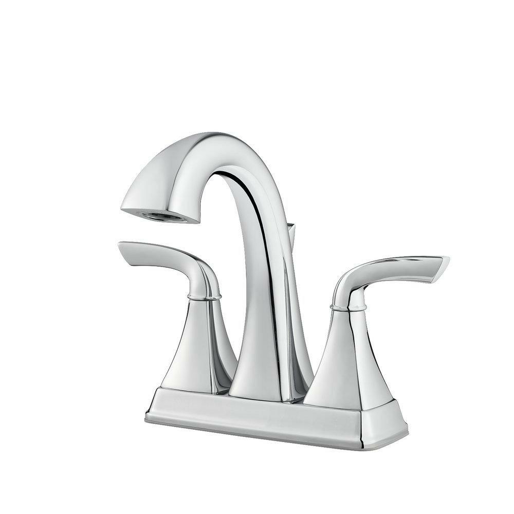 Two Handle Centerset Bathroom Sink Faucet In Polished Chrome Bathroom Faucets Polished Chrome