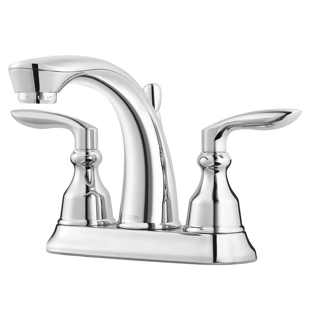 Two Handle Centerset Bathroom Sink Faucet In Polished Chrome Bathroom Faucets Polished Chrome