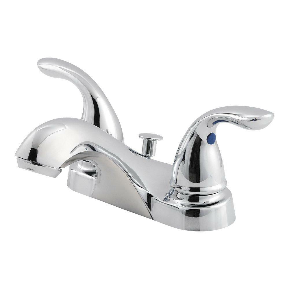 Two Handle Centerset Bathroom Sink Faucet In Polished Chrome Bathroom Faucets Polished Chrome