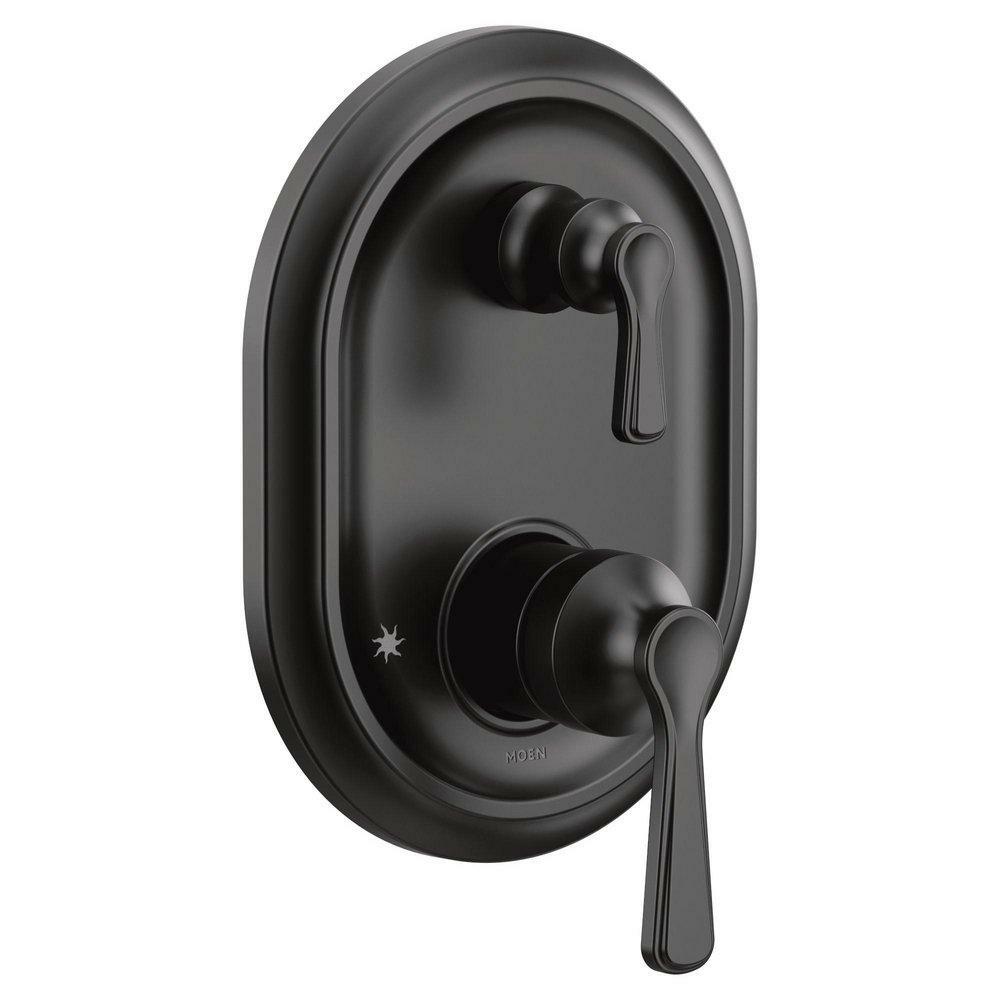 Two Handle Diverter Valve Trim In Matte Black Bathroom Faucets Matte Black